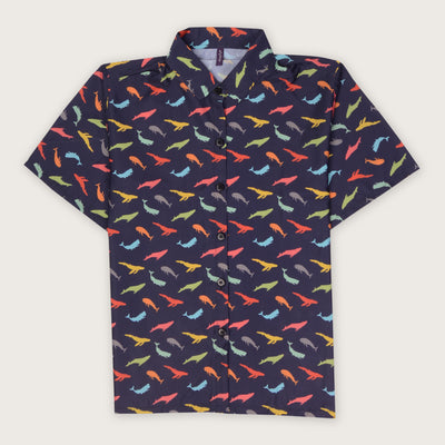 Happy Bay Multicolor Hawaiian Shirt Relaxed fit, perfect for summer fun. Shop now!