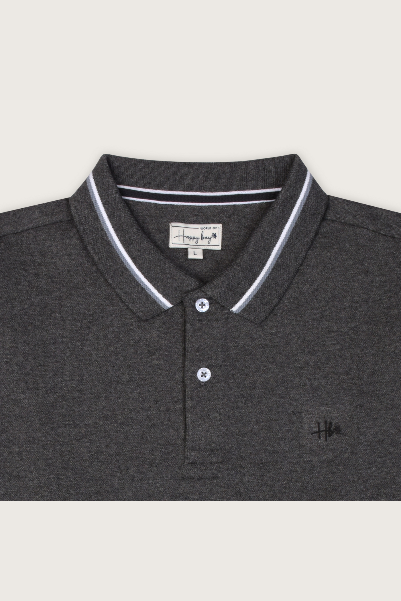 Horizon Hues | Calm as the Sea Grey Polo T-shirt
