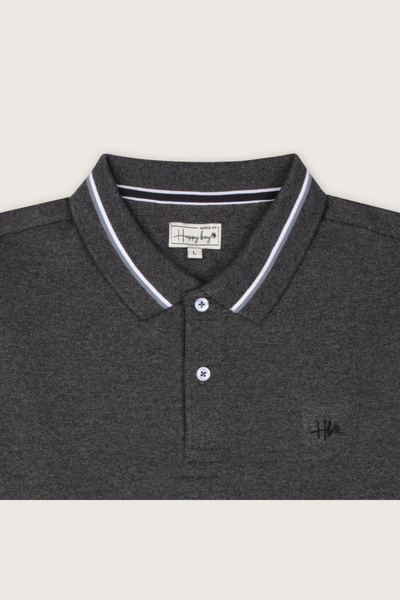 Horizon Hues | Calm as the Sea Grey Polo T-shirt