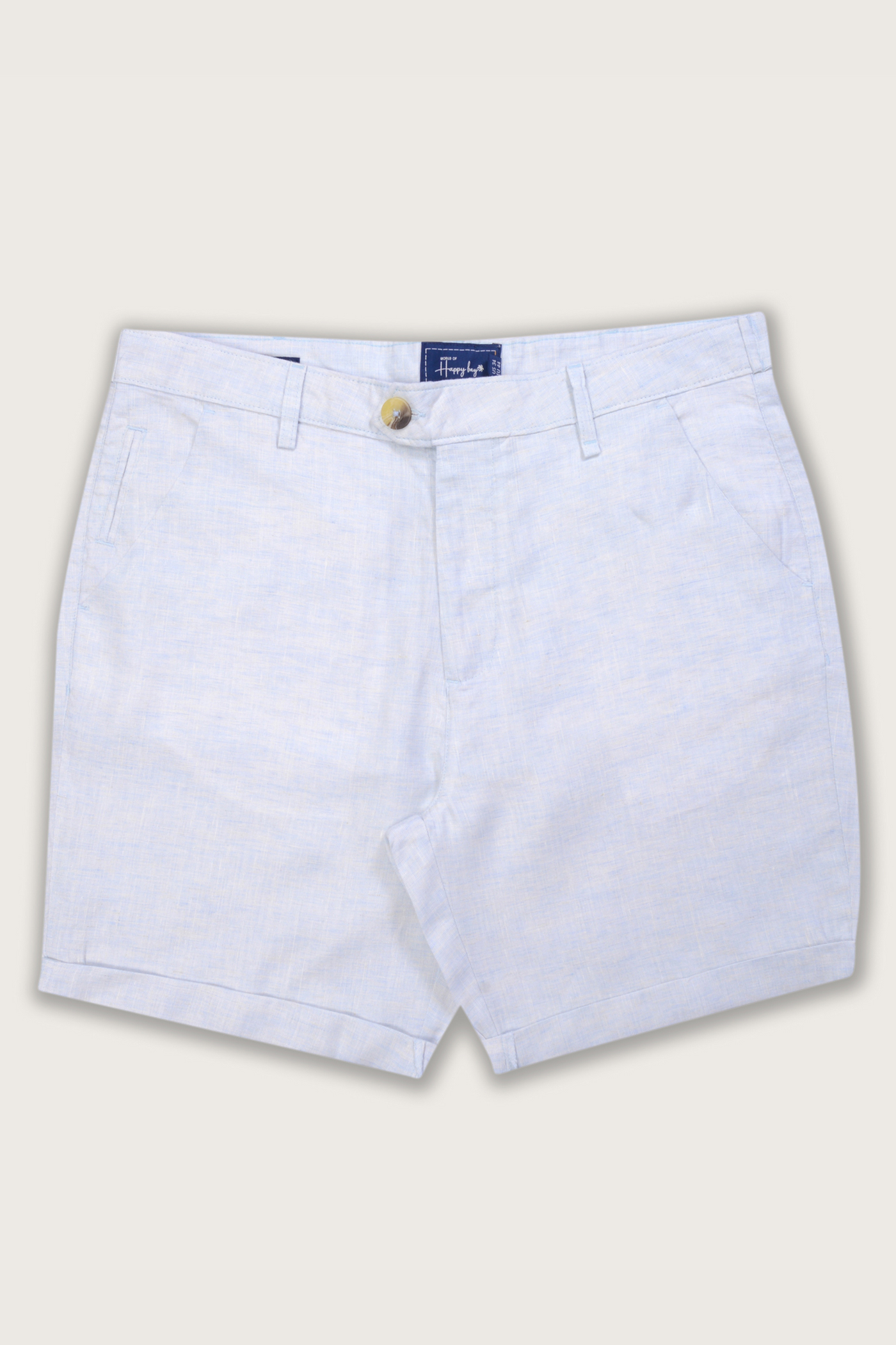 Minimalist Magic Sky Blue Pure Linen Short