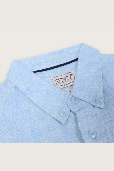 Spring Fling Shirt Sky Blue Linen Shirt