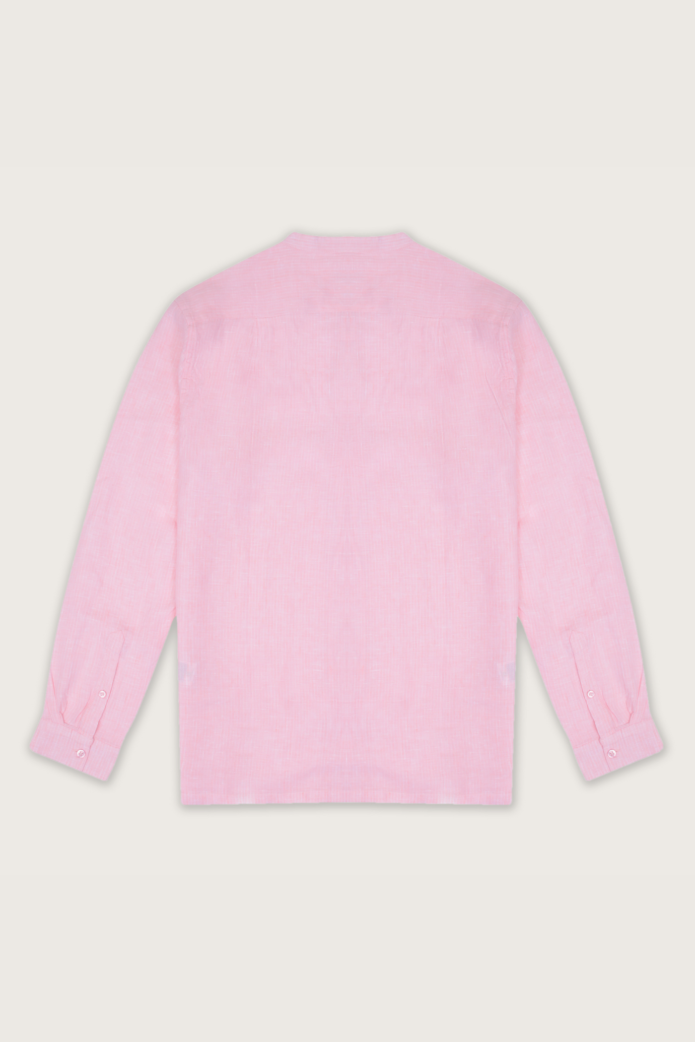 White Palette: Striped Rosa Camisa de lino