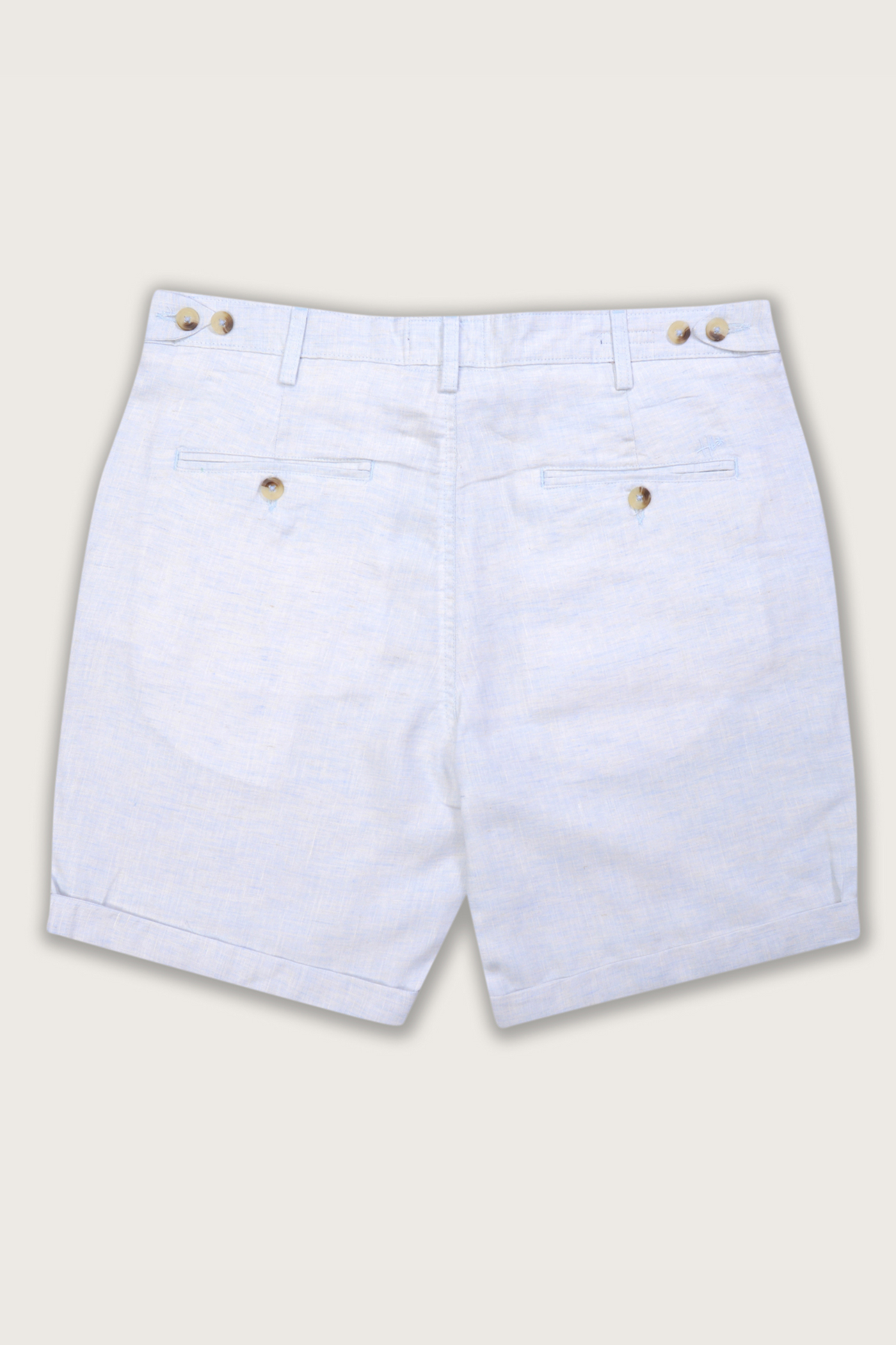 Minimalist Magic Sky Blue Pure Linen Short