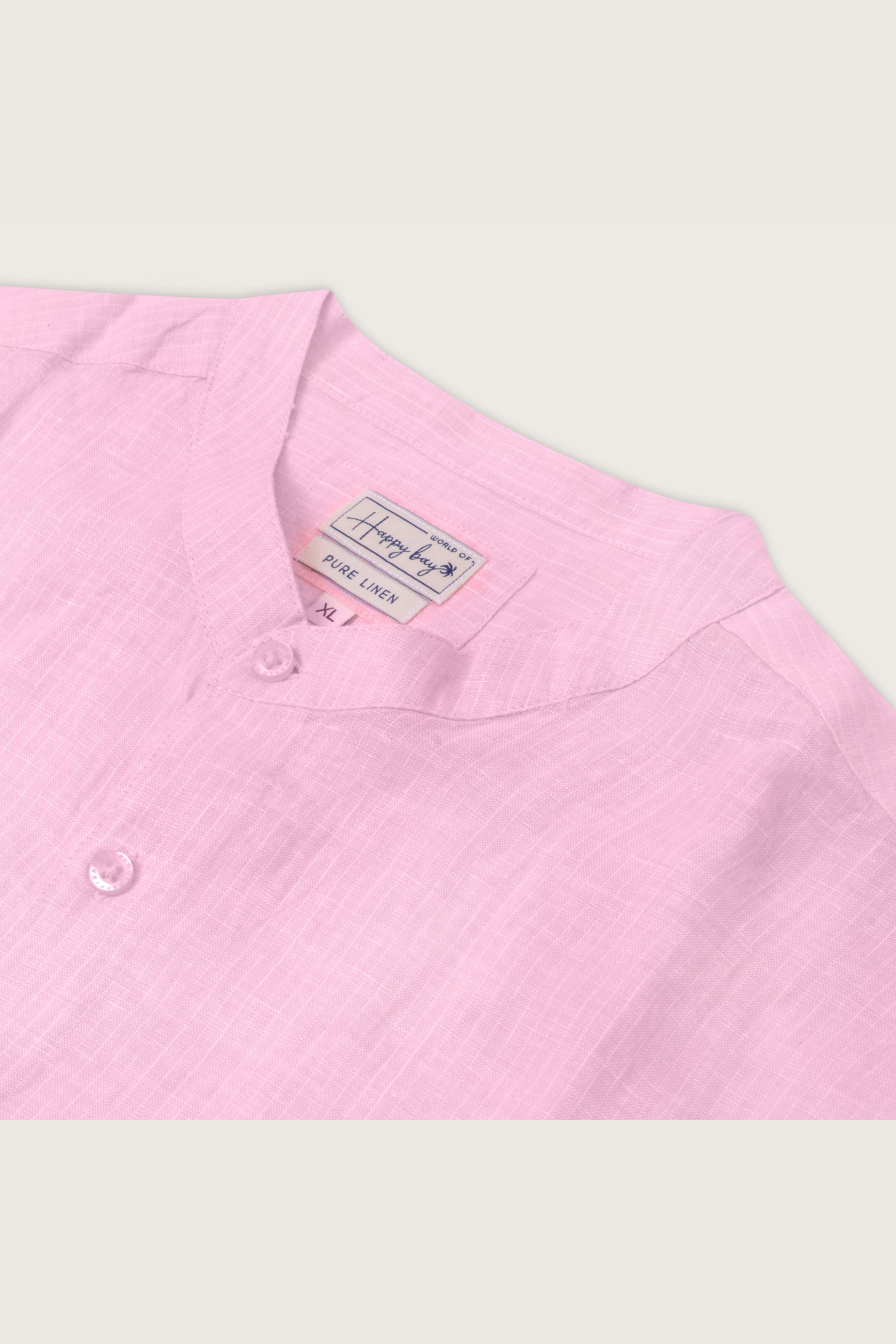 White Palette: Striped Rosa Camisa de lino