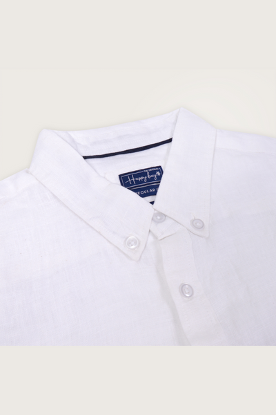 Blanket of Snow White Linen Shirt