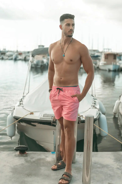 Plain Elastic Swim Shorts