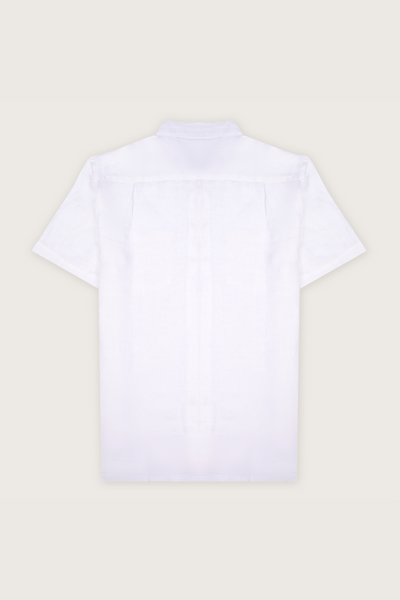 Blanket of Snow White Linen Shirt