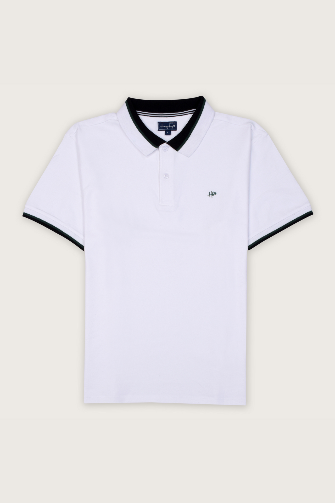 Horizon Hues | Calm as the Sea White Polo T-shirt