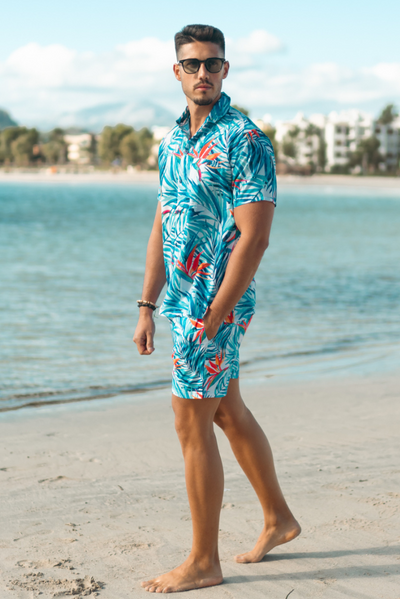 Happy Bay blue printed swim shorts - Shop now and make a splash!