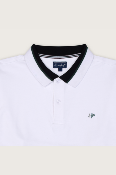 Horizon Hues | Calm as the Sea White Polo T-shirt