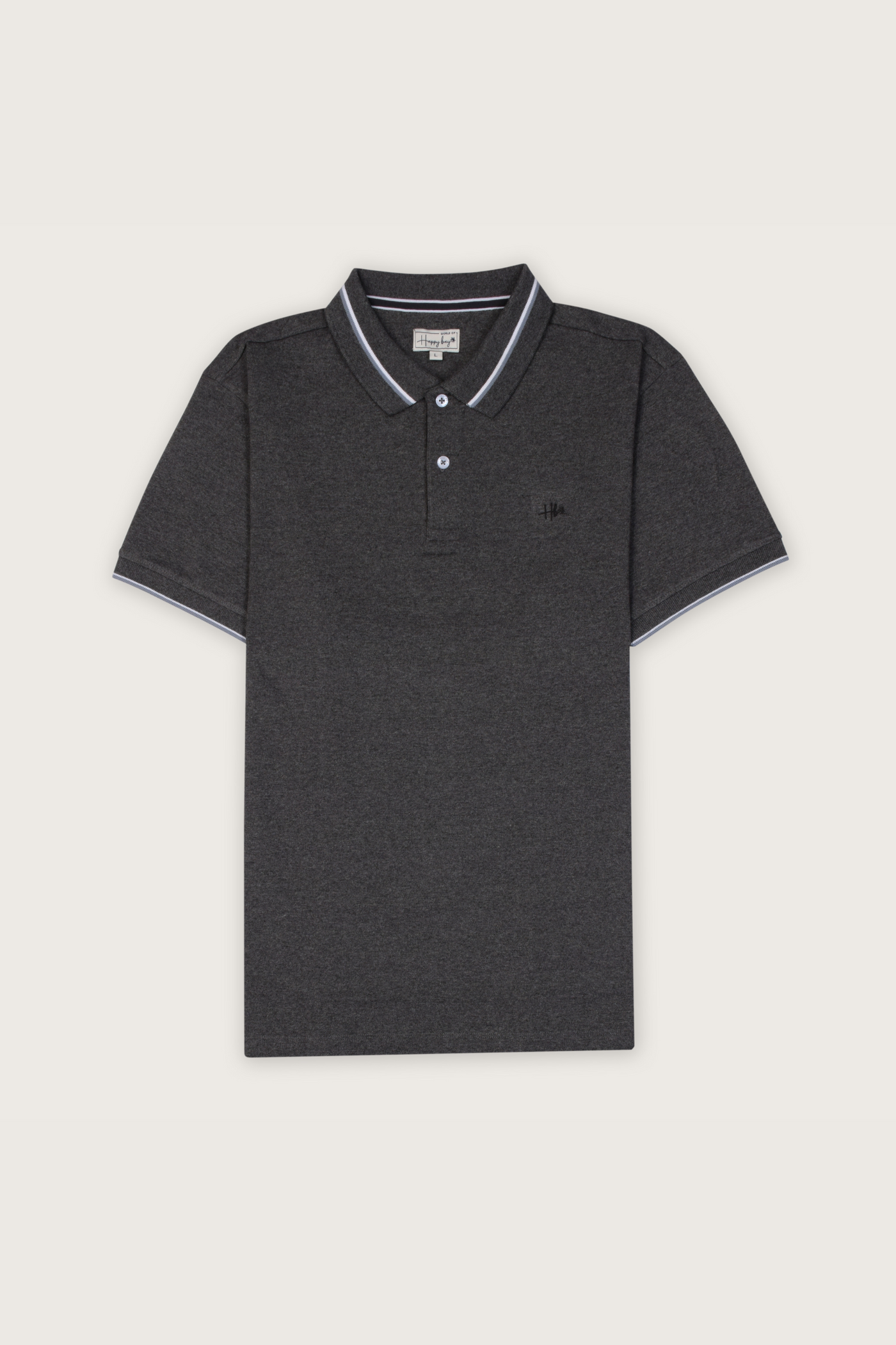 Horizon Hues | Calm as the Sea Grey Polo T-shirt