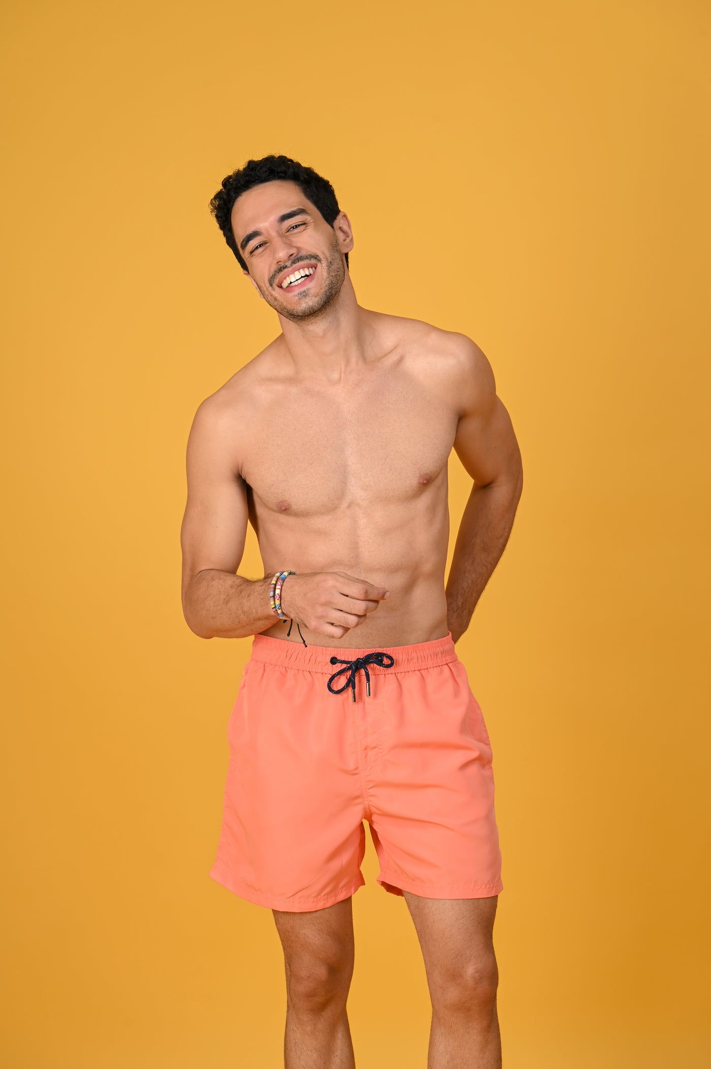 Buy Now Plain Elastic Black Swim Short From Happy Bay