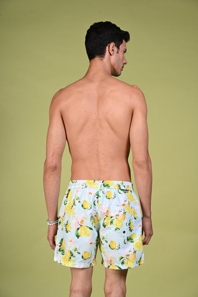 Under the Amalfi Sun Sky Blue Swim Shorts
