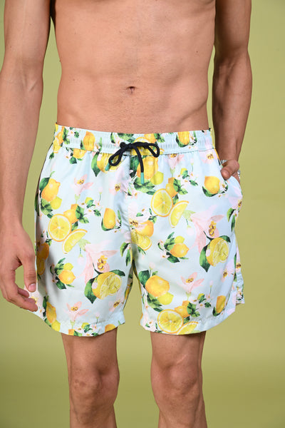 Under the Amalfi Sun Sky Blue Swim Shorts