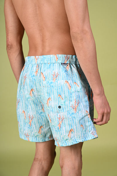 Oh Deer, It's a Good Day! | Into the Woods Multicolour Swim Shorts