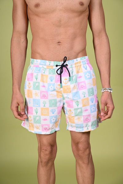 Coral Dreams Multicolour Swim Shorts