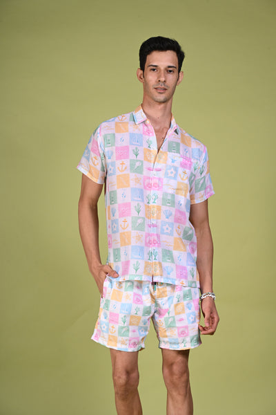 Under the Coral Sky Multicolour Hawaiian Shirt