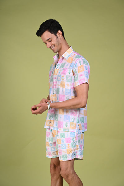 Under the Coral Sky Multicolour Hawaiian Shirt