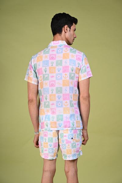 Under the Coral Sky Multicolour Hawaiian Shirt