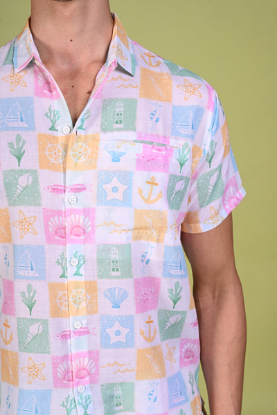 Under the Coral Sky Multicolour Hawaiian Shirt