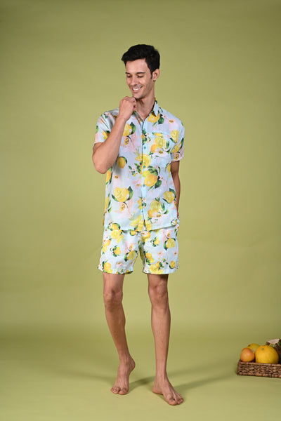 Under the Amalfi Sun Sky Blue Swim Shorts