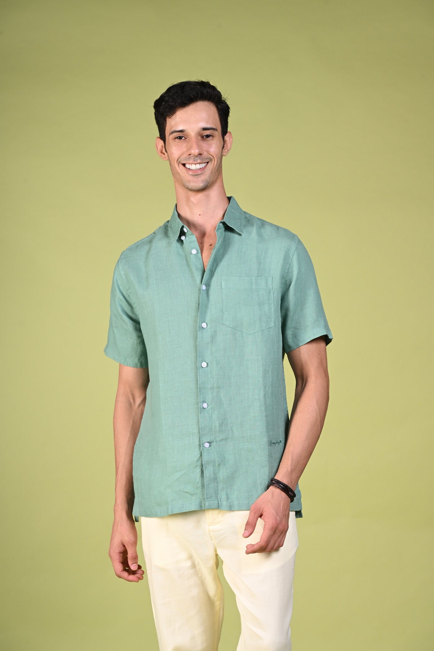 Timless Basics Sky Blue Pure Linen Shirt