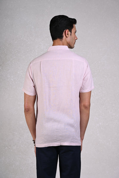 Timless Basics Pink Pure Linen Shirt