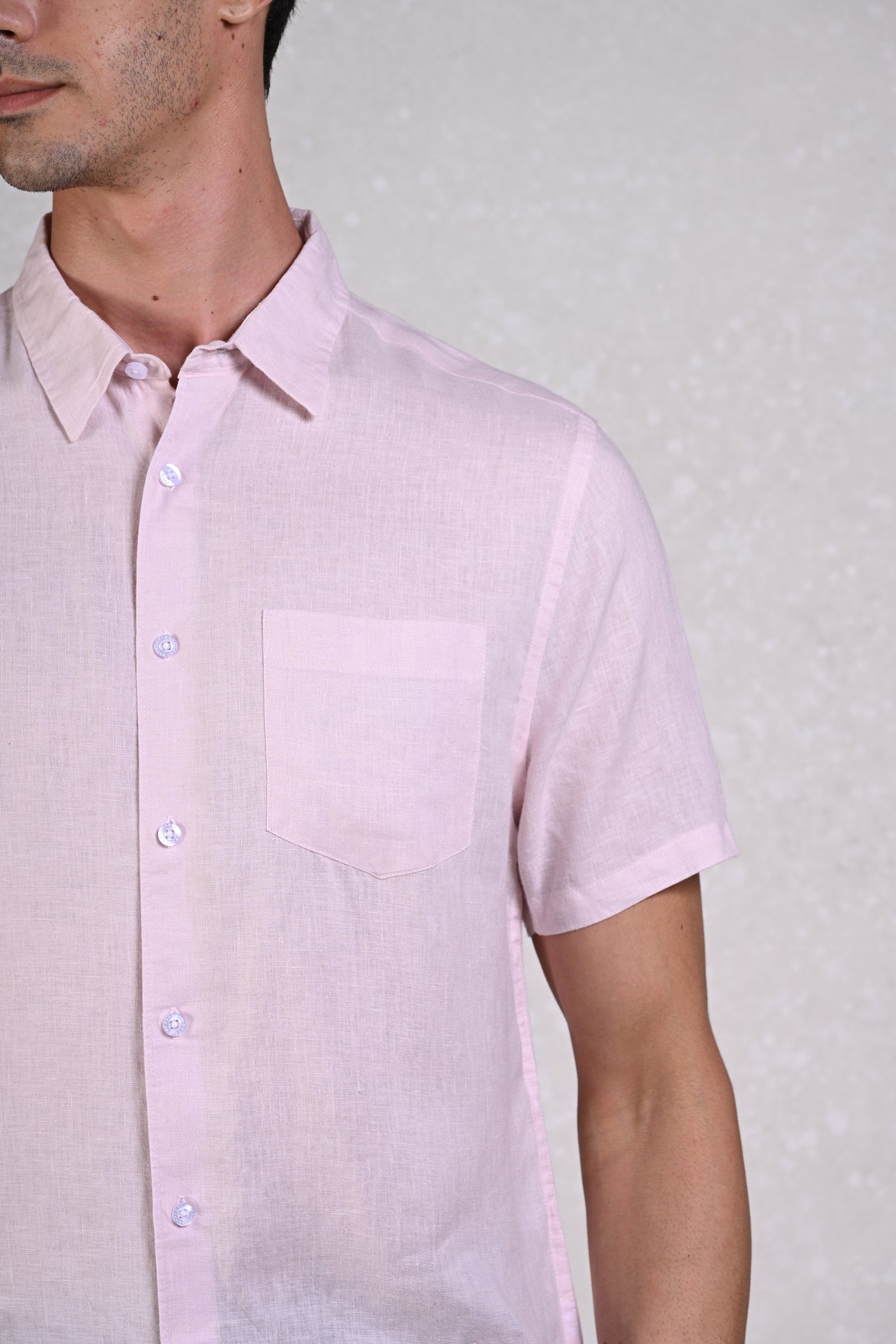 Timless Basics Pink Pure Linen Shirt
