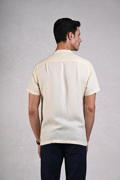 Breezy Basics Yellow Pure Linen Shirt