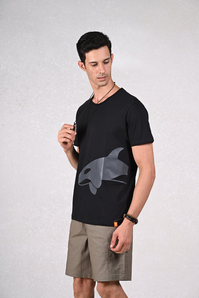 Fearless in the Waves Black Crew T-Shirt