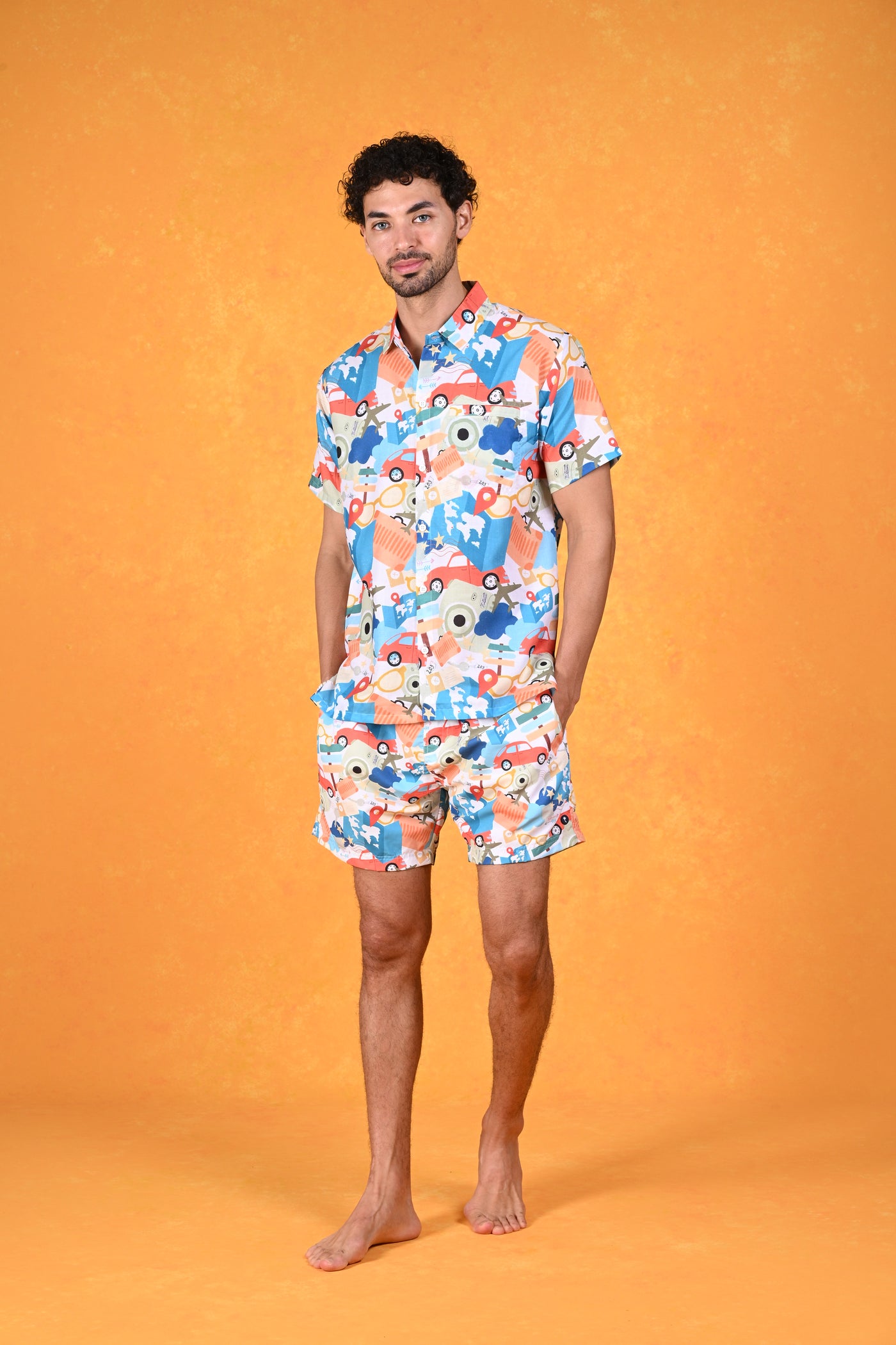 Sweet Summer Escape | Take Me to Summer Lightest sky Hawaiian Shirt