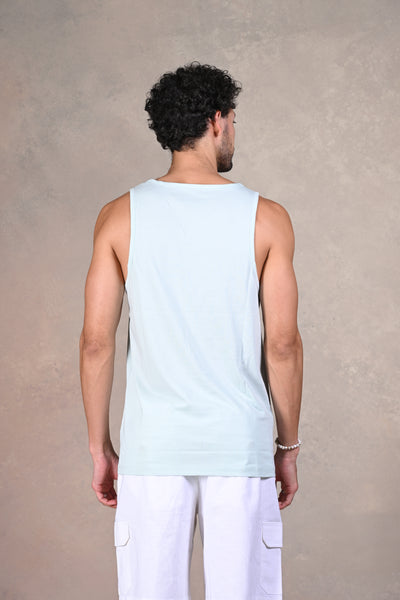 Effortless Cool Sky Blue Tank Tee