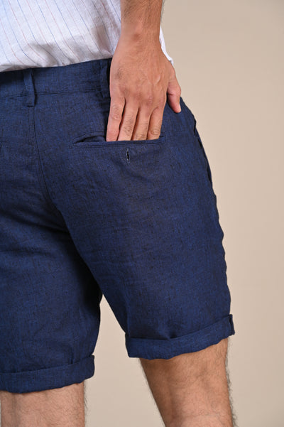 Perfect for summer, Happy Bay Beach Linen Shorts in Pageant Blue Shop now!