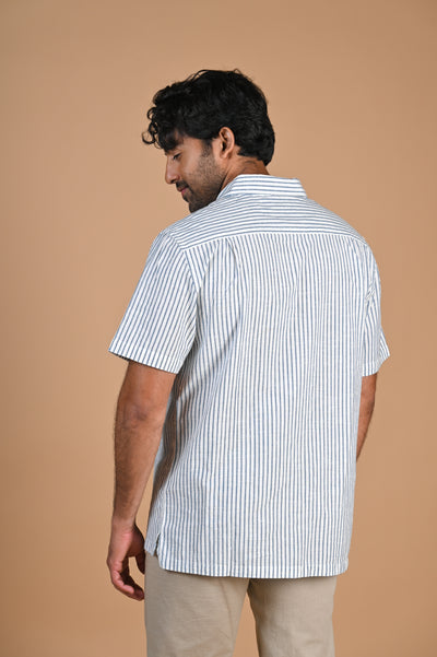 Happy Bay Blue Shirt Classic style with a point collar. Get it today!