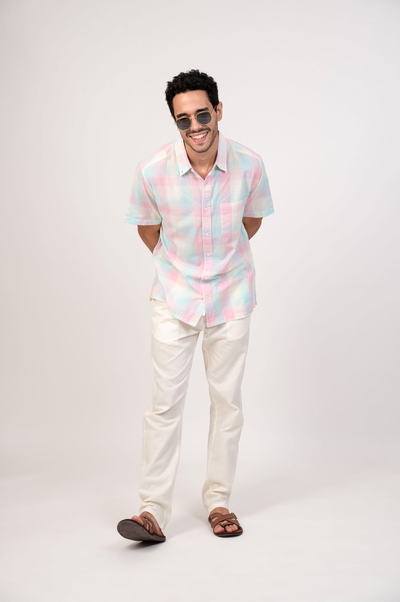 Happy Bay Classic Checkered Shirt Pastel hues for ultimate comfort. Get it now!