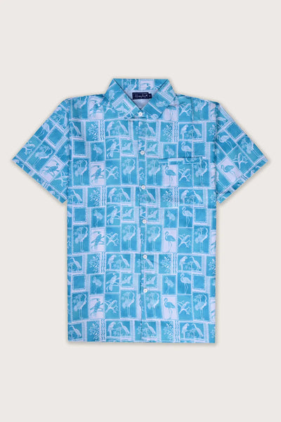 Refreshing Retreat Blue Turquoise Hawaiian Shirt