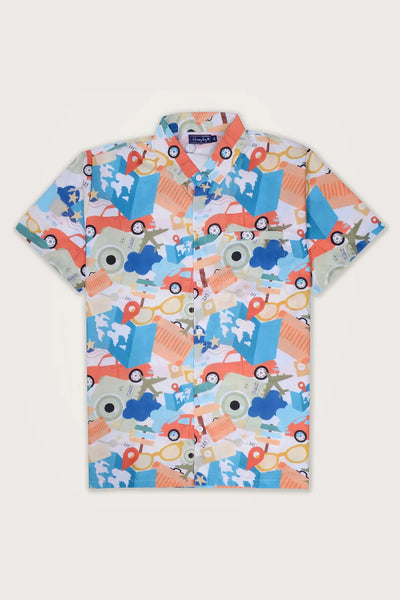 Sweet Summer Escape | Take Me to Summer Lightest sky Hawaiian Shirt