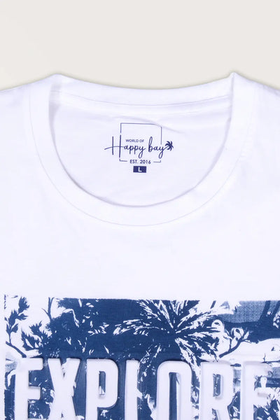 Tropical Trails | Uncover the Wild White Crew T-Shirt