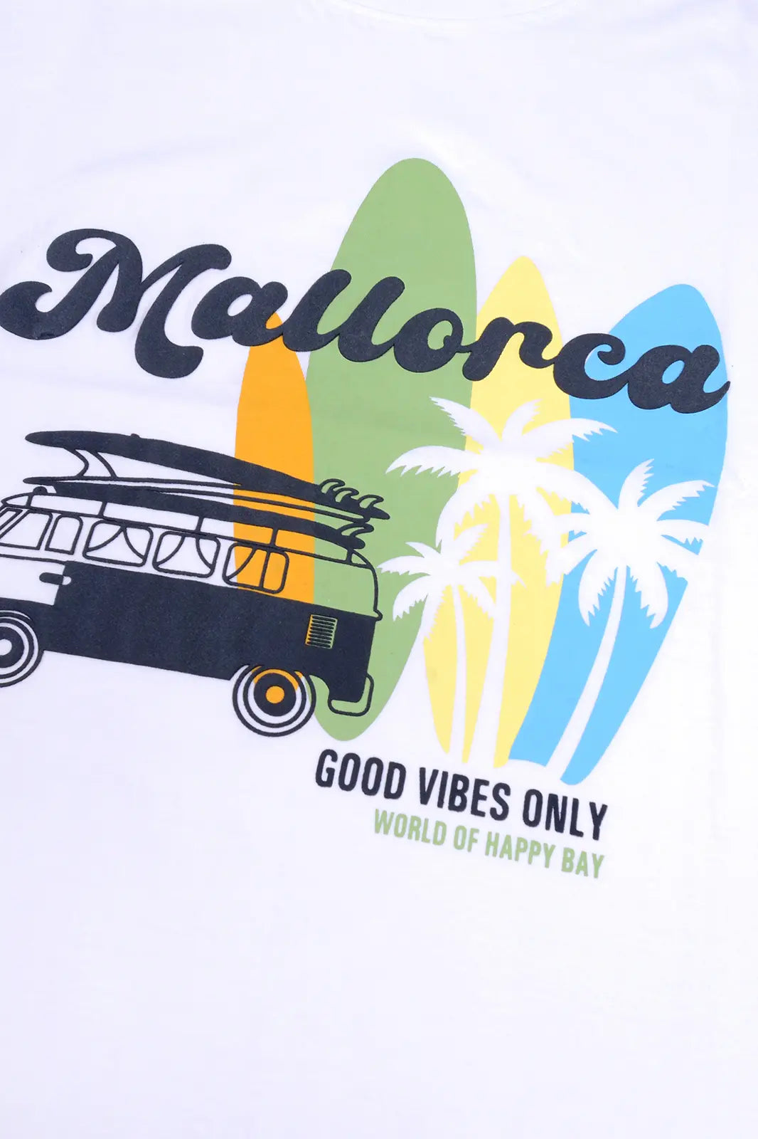 Surf the Mallorca Wave White Crew T-Shirt