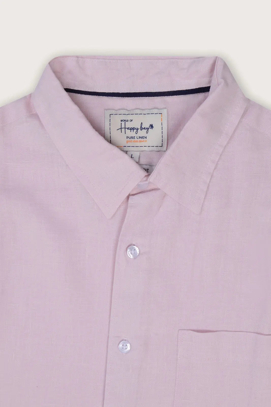 Timless Basics Pink Pure Linen Shirt