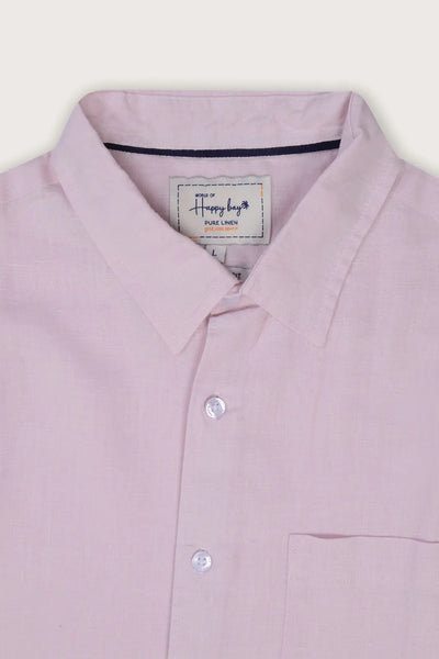 Timless Basics Pink Pure Linen Shirt