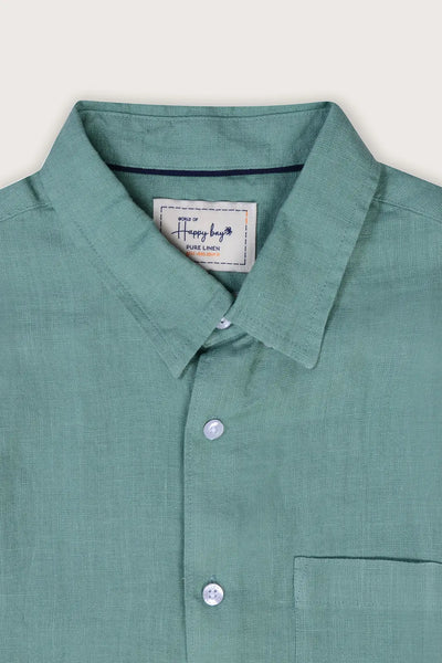 Timless Basics Sky Blue Pure Linen Shirt