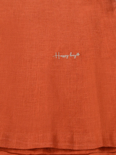 Timless Basics Orange Pure Linen Shirt