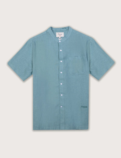 Breezy Basics Green Pure Linen Shirt