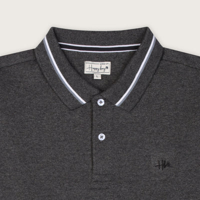 Horizon Hues | Calm as the Sea Grey Polo T-shirt