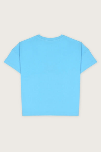 Happy Landings Sky Blue women's T-shirt — chic and casual summer look, perfect for warm days. Grab yours at Happy Bay.