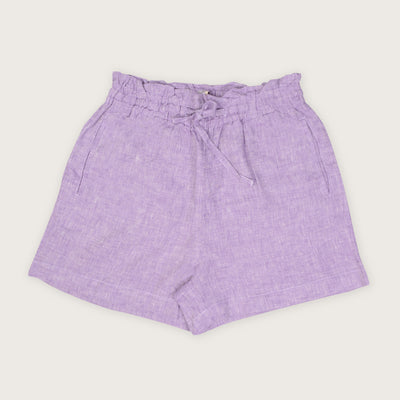 Buy now pure linen laid up in lavender shorts