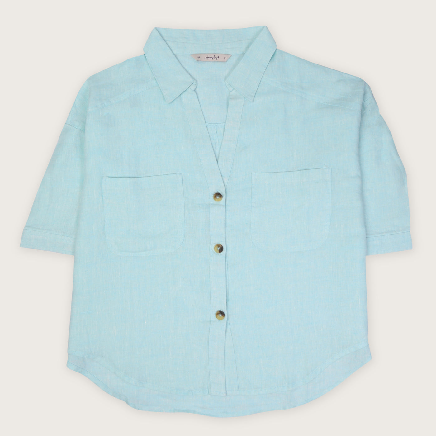 Buy now pure linen light hearted shirt