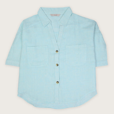 Buy now pure linen light hearted shirt