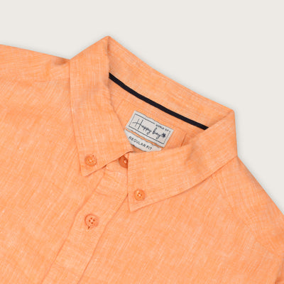 From peach to brown Linen Shirt